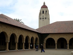 Hoover Tower on the Stanford University campus in Stanford, California.