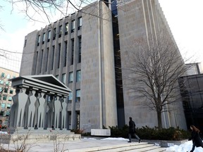 The Ontario Superior Court building is seen in Toronto on Wednesday, Jan. 29, 2020. A man who has plead guilty to the incel-inspired murder of a Toronto massage parlour employee says he has changed in the three years since the terrorist attack and doesn't hate women anymore.