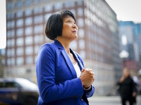 Toronto Mayor Olivia Chow arrives to West Block of Parliament Hill in Ottawa on Wednesday, Sept. 27, 2023.