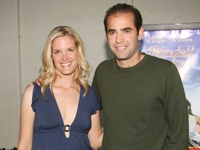 Bridgette Wilson-Sampras and husband Pete Sampras in Beverly Hills in May 2007.