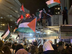 Palestinian supporters protest in Toronto