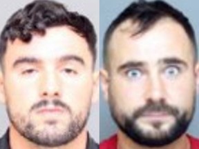 (L) Dominic Ward, 30, and (R) John Ward, 23, are each charged with two counts of fraud over $5,000, mischief/damage to property not exceeding $5,000, mischief over $5,000 and possession of property obtained by crime over $5,000.