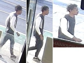 Investigators need help identifying a man suspected of a sex assault near Danforth and Glebemount Aves., west of Woodbine Ave., on Monday, Oct. 2, 2023.