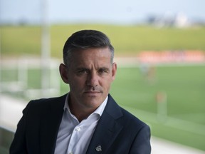 John Herdman poses for a photograph at the BMO Training Field