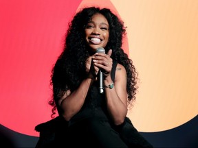 SZA speaks onstage during the celebration of Mastercard's Start Something Priceless Campaign at the launch of the Mastercard House on Jan. 22, 2018 in New York City.