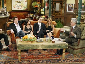 Friends actors with Jay Leno.