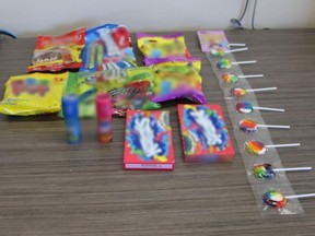 An image from OPP of evidence seized in a provincewide child sexual exploitation investigation dubbed Project Limestone.