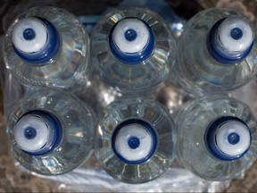 In this photo illustration bottled water is seen on May 12, 2015 in Midsomer Norton, England.