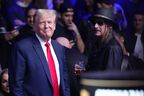 Former President Donald Trump stands with Kid Rock at UFC 295 Saturday, Nov. 11, 2023, in New York.