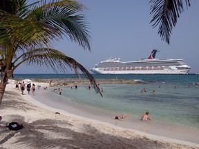 In this photo provided by Carnival Cruise Lines, a port call in Costa Maya, Mexico, provides Carnival Glory guests an excellent opportunity to enjoy a Mexican beach.