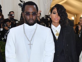 Sean Combs and singer Cassie Ventura arrives for the 2018 Met Gala on May 7, 2018, at the Metropolitan Museum of Art in New York.