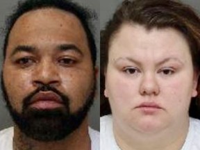 Donald Downey, 38, and Chanel Taylor, 27, both of Toronto, are accused of sexually assaulting a 14-year-old girl in East York on June 23 and were arrested on Monday, Nov. 6, 2023.