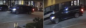 Images released by Toronto Police of an SUV sought in a fatal hit-run on Tuesday, Nov. 14, 2023.