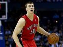 Tyler Hansbrough #50 of the Toronto Raptors during a game against the Charlotte Hornets on November 6, 2013.