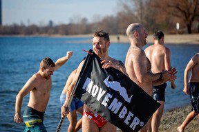 Smith encourages people to participate in Movember any way they like, whether they wish to don a Speedo and play in the wintery water or Mo another way. SUPPLIED
