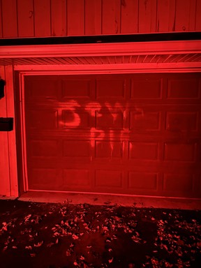 This kind of anti-Semitic messaging is unacceptable but yet becoming more routine. This was at a home in Washago. The OPP is investigating. SUPPLIED PHOTO/TORONTO SUN
