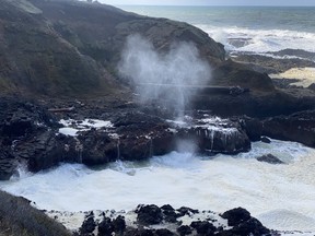The Spouting Horn and Thor's Well are popular stops along the Oregon coast near Florence. IAN SHANTZ/TORONTO SUN