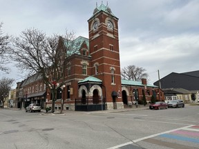 The clock tower in downtown Strathroy was built by the same architect who designed the Parliament buildings in Ottawa.
