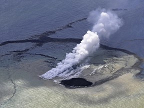 steam billowing from the waters off Iwoto Island