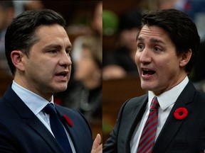 Composite image of Pierre Poilievre and Justin Trudeau