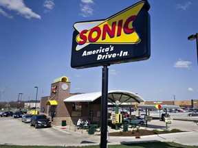 A Sonic Corp. drive-in restaurant stands in Normal, Illinois, U.S., on Tuesday, March 20, 2012.