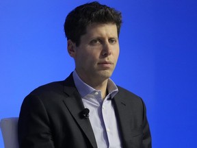 Open AI CEO Sam Altman participates in a discussion entitled "Charting the Path Forward: The Future of Artificial Intelligence" during the Asia-Pacific Economic Cooperation (APEC) CEO Summit, Thursday, Nov. 16, 2023, in San Francisco.