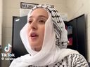 In a post on social media, London Islamic School teacher Sarah Elnaffar reads aloud a poem from a 13-year-old student that called for Israel to be