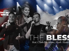 Clark Beckham, American Idol first runner-up, Mark Masri, of The Tenors, and legendary singer-songwriter Amy Sky perform The Blessing in a show of support for Israel.