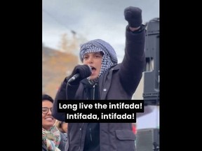 The Centre for Israel and Jewish Affairs posted video condemning a boy at a pro-Palestinian rally who praised the resistance and the Intifada.