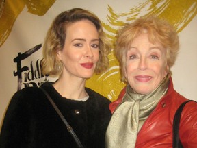 Sarah Paulson and Holland Taylor at the Fiddler on the Roof opening night at Broadway Theatre in New York in December 2015.