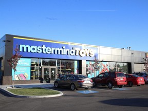 A Mastermind Toys store is pictured in in Sudbury, Ont., in a file photo.