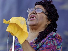 Jean Knight and her band perform on the Abita Beer Stage during the fourth and final day of the 33rd annual French Quarter Festival, April 10, 2016, in New Orleans.