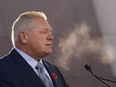 Premier Doug Ford holds a press conference in Toronto on Tuesday, October 31, 2023.