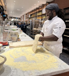 A pastamaker works inside the new Eataly food market at Sherway Gardens in Etobicoke.