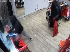 A video posted on social-media site X shows a store being robbed in Mississauga.