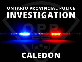 Officers from the OPP's Caledon detachment are looking for a hit-and-run driver after a girl, 16, and boy, 14, were run down in Bolton on Tuesday, Nov. 21, 2023.