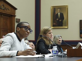 From left: Dr. Claudine Gay, President of Harvard University, Liz Magill, President of University of Pennsylvania, Dr. Pamela Nadell, Professor of History and Jewish Studies at American University, and Dr. Sally Kornbluth, President of Massachusetts Institute of Technology, testify before the House Education and Workforce Committee at the Rayburn House Office Building on Dec. 05, 2023 in Washington, DC. The Committee held a hearing to investigate antisemitism on college campuses.