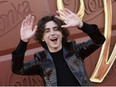 Timothee Chalamet arrives for the U.S. premiere of "Wonka" at the Regency Village theatre in Westwood, Calif., Dec. 10, 2023.