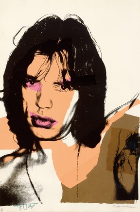 Andy Warhol's portrait of Mick Jagger.