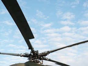 The main rotar of a helicopter is pictured in this file photo.