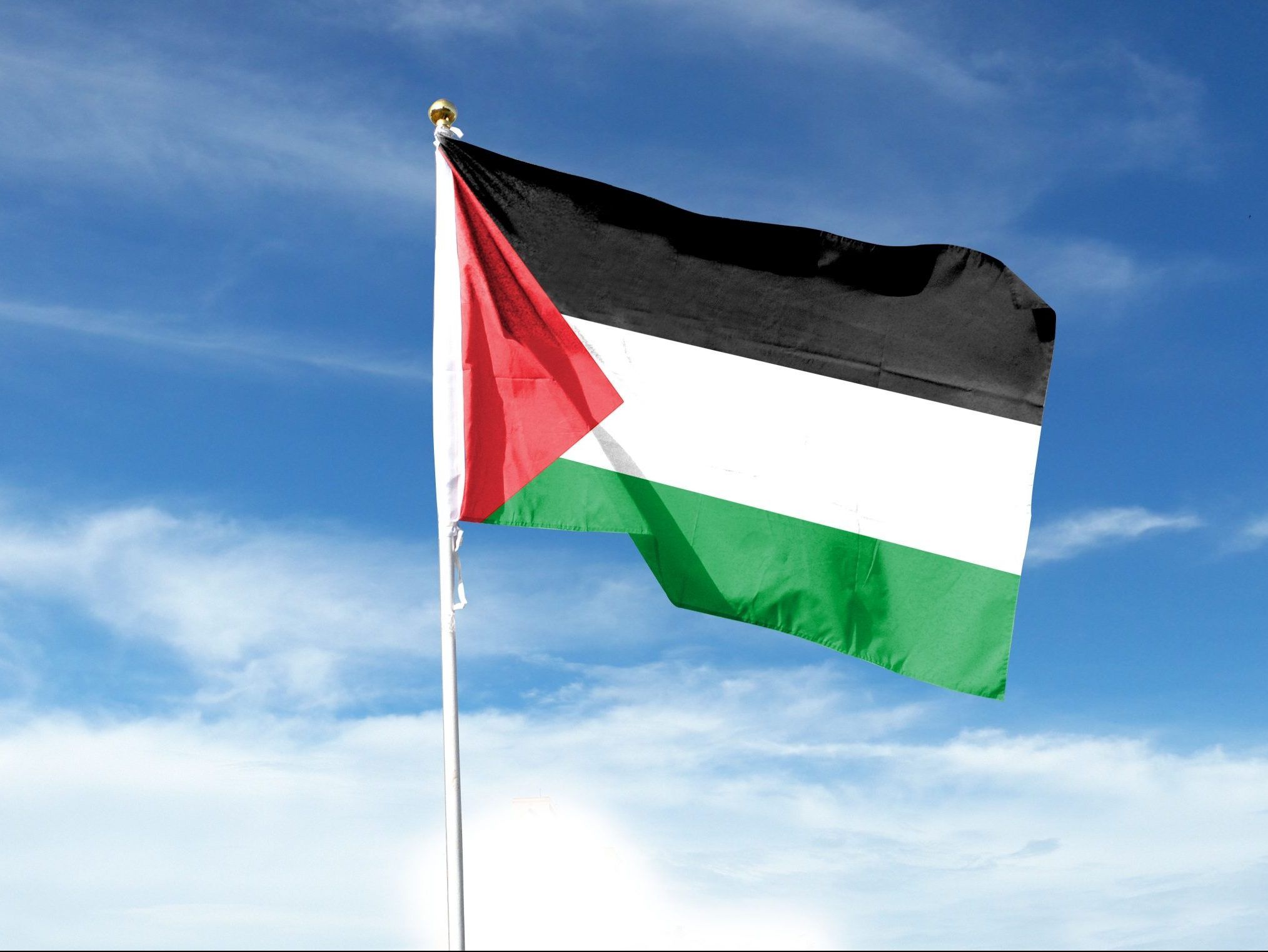 Palestinian flag lodged in public Hanukkah menorah in sparks outcry ...