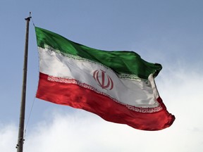 Giant Iranian Flag in the wind