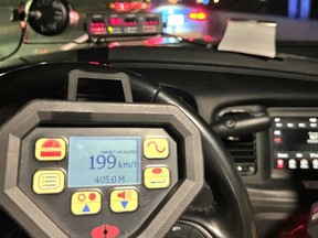 Burlington OPP officers clocked a teen driver going nearly 200 km/h on the QEW in Stoney Creek.