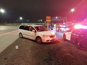 A Mississauga OPP officer pulled over a driver going the wrong way on Hwy. 407.