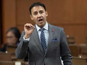 Justice Minister and Attorney General of Canada Arif Virani speaks during question period, Friday, Dec. 1, 2023, in Ottawa.