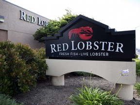 A sign for a Red Lobster restaurant is seen in San Bruno, Calif., May 16, 2014.