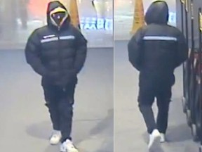 A man is being sought by Toronto Police after hate-motivated graffiti was written on the windows of several stores in the The West Mall and The Queensway area on Dec. 21, 2023.