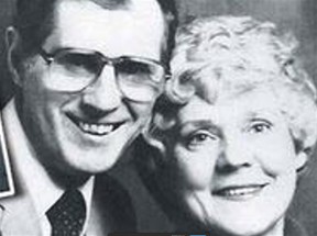 Former NHL goaltender Don Edwards's parents, Arnold, 63, and Donna 61, who were murdered by George Harding Lovie in their Glanbrook, Ont. home on March 21, 1991.
