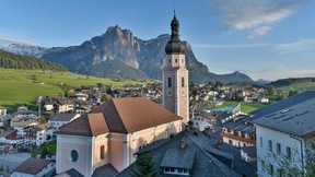 In Kastelruth, the church bells rouse sleepers at 6 a.m. — to the comfort of locals and to the consternation of tourists. (Photo by Cameron Hewitt)