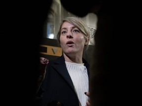 Minister of Foreign Affairs Melanie Joly speaks with reporters before a cabinet meeting in Ottawa, Tuesday, Dec. 5, 2023.